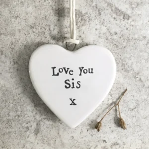 East of India - Small Hanging Heart - Love You Sis - 4171