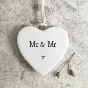 East of India - Small Hanging Heart - Mr & Mr - 4187
