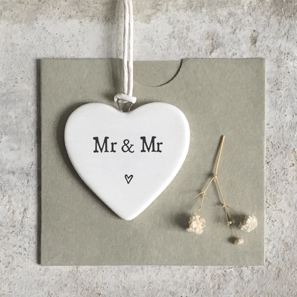 East of India - Small Hanging Heart - Mr & Mr - 4187 Sleeve