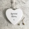 East of India - Small Hanging Heart - Special Niece - 4184