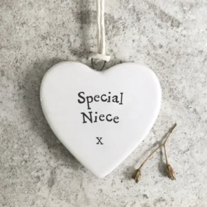 East of India - Small Hanging Heart - Special Niece - 4184