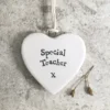 East of India - Small Hanging Heart - Special Teacher - 4178