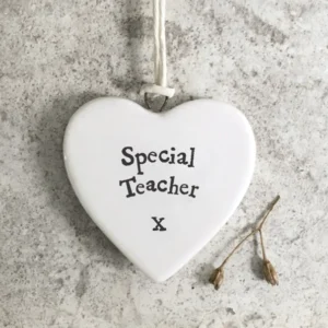 East of India - Small Hanging Heart - Special Teacher - 4178