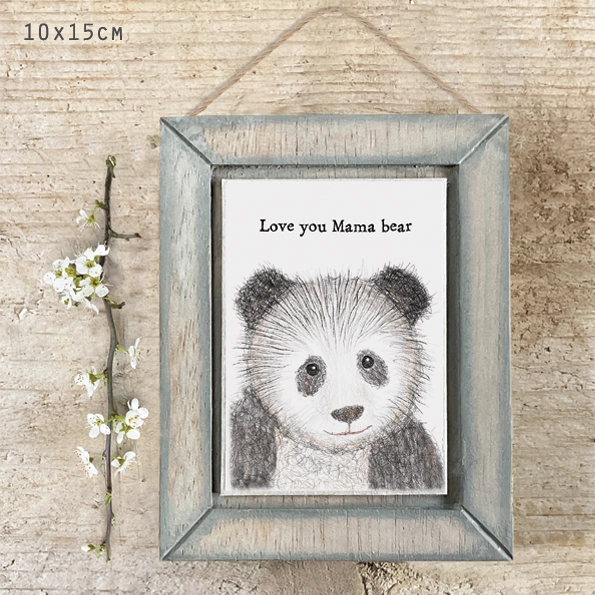 East of India - Wooden Pictures - Love You Mama Bear - 405B