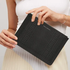 Estella Bartlett - Pouches - Black Leather Snake Skin EBP3628 Model