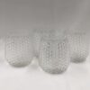 Gisela Graham Glass Dimple Bubble Effect Votive - Tealight holder