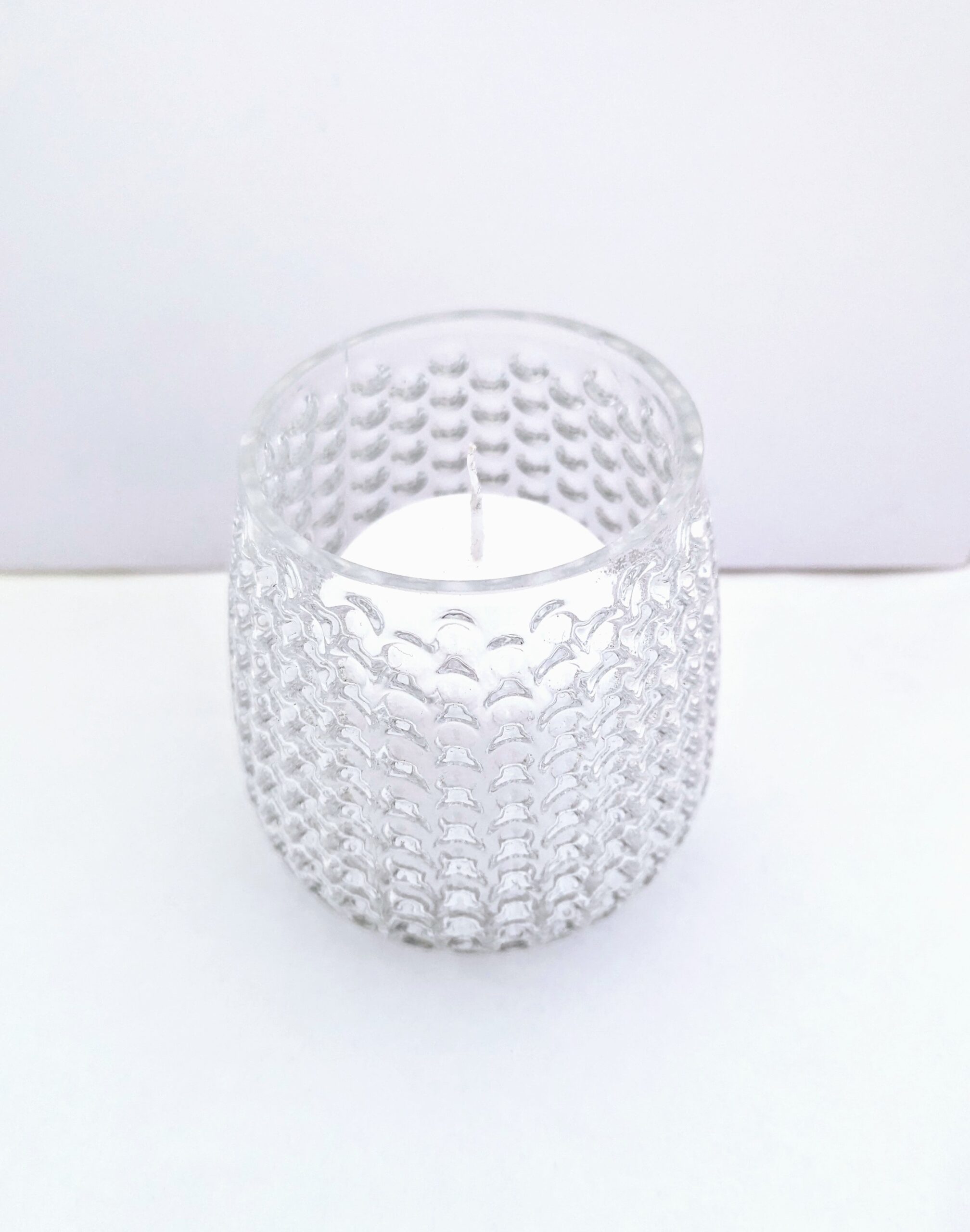 Gisela Graham Glass Dimple Bubble Effect Votive - Tealight holder Single Candle