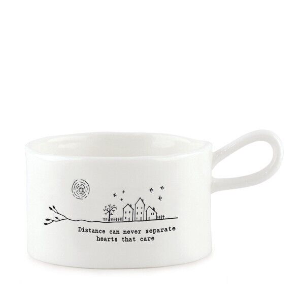 Handled Mug Candle Holder with Tin Candle Set - Hearts that care - Single