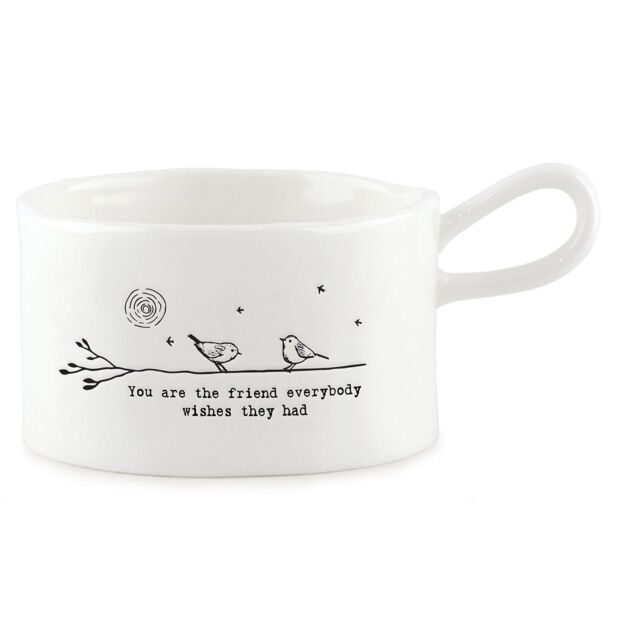 Handled Mug - Candle Holder with Tin Candle Set - You Are The Friend - Close
