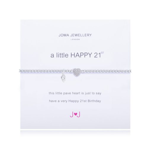 A Little Happy 21st Silver Bracelet by Joma Jewellery