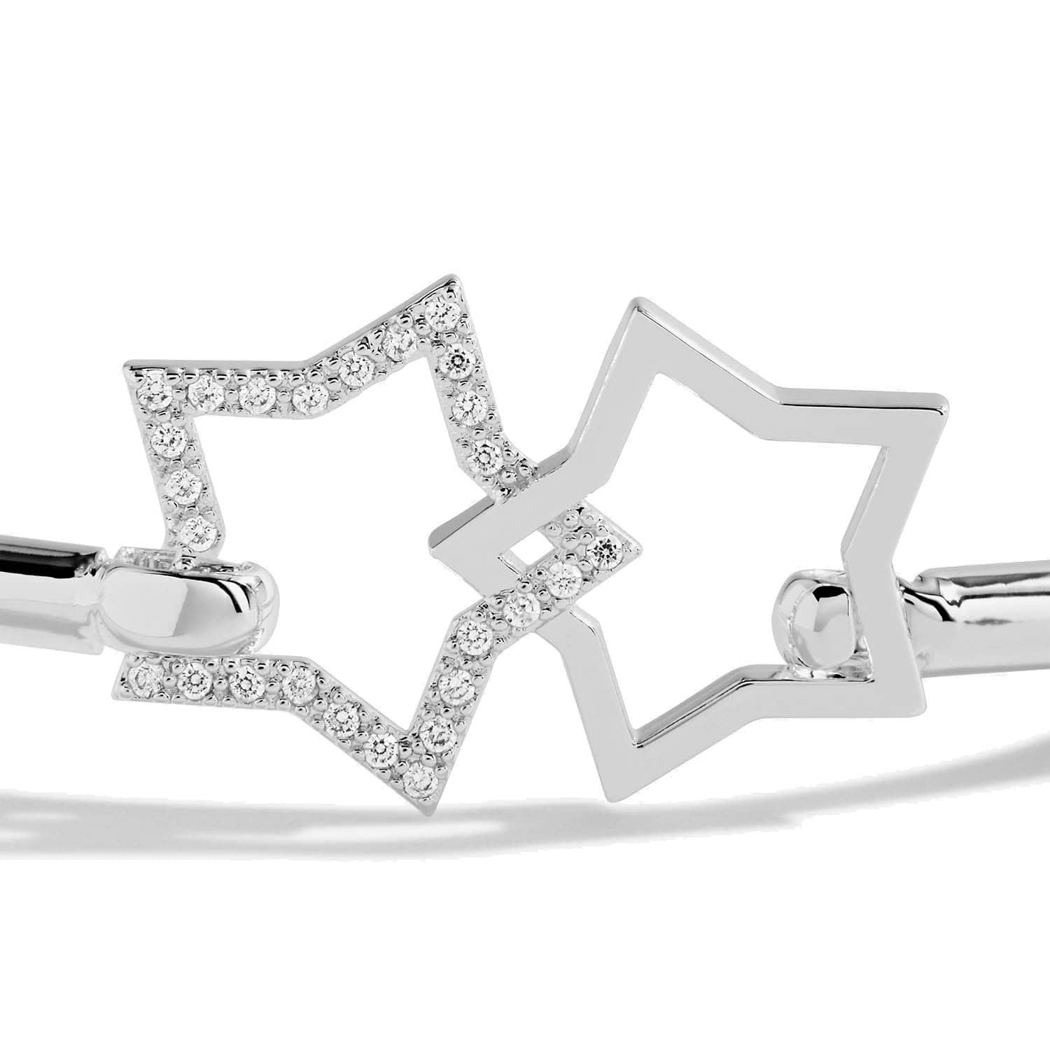 Joma Jewellery Bangle Bar - Silver Starclose up
