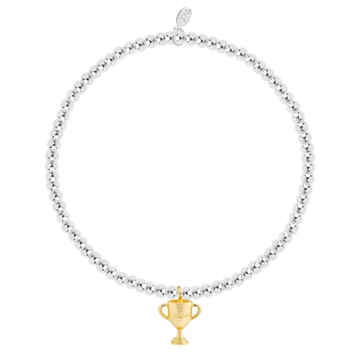 Joma Jewellery - Silver Triple Plated Bracelet - Number 1 Mum Close Up