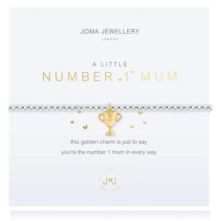 Joma Jewellery - Silver Triple Plated Bracelet - Number 1 Mum