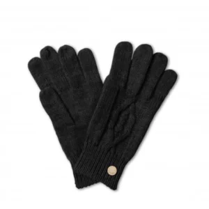Katie Loxton - Cable Knit Wool Gloves - Black
