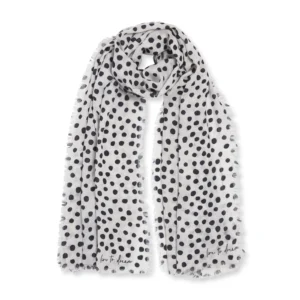Katie Loxton - Dalmatian Scarf White and Blue KLS198