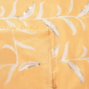 Katie Loxton - Vine Leaf Scarf Yellow and Silver KLS477 - Close Up