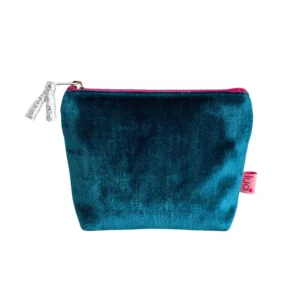 Lua - Plain Velvet Mini Coin Purse - Dark Teal PU415DKT