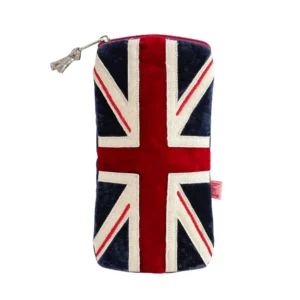 Lua - Union Jack Corduroy Velvet Glasses Case Purse - Red, White & Blue