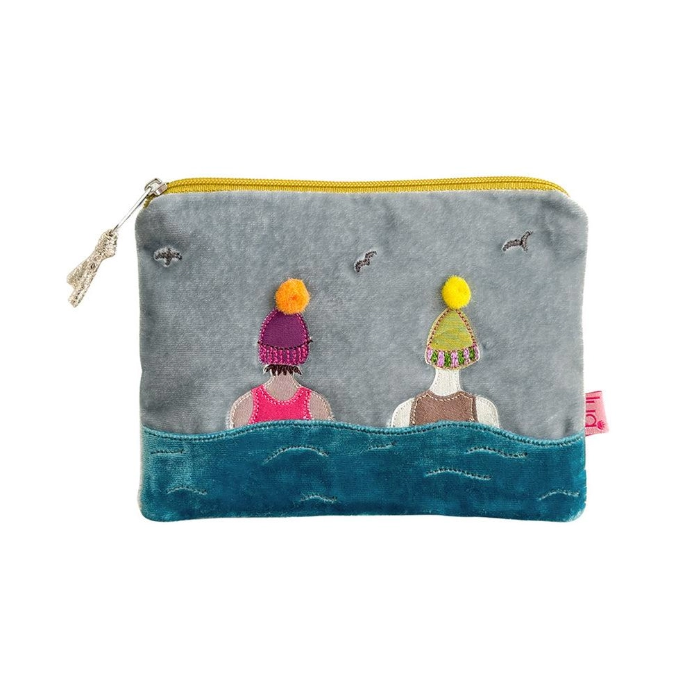 Lua - Wild Swimmers Velvet Purse - Pale Blue and Teal PU709BT