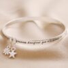Meaningful Words Bangle Silver Plated - Daughter