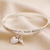 Meaningful Words Bangle Silver Plated - Friend