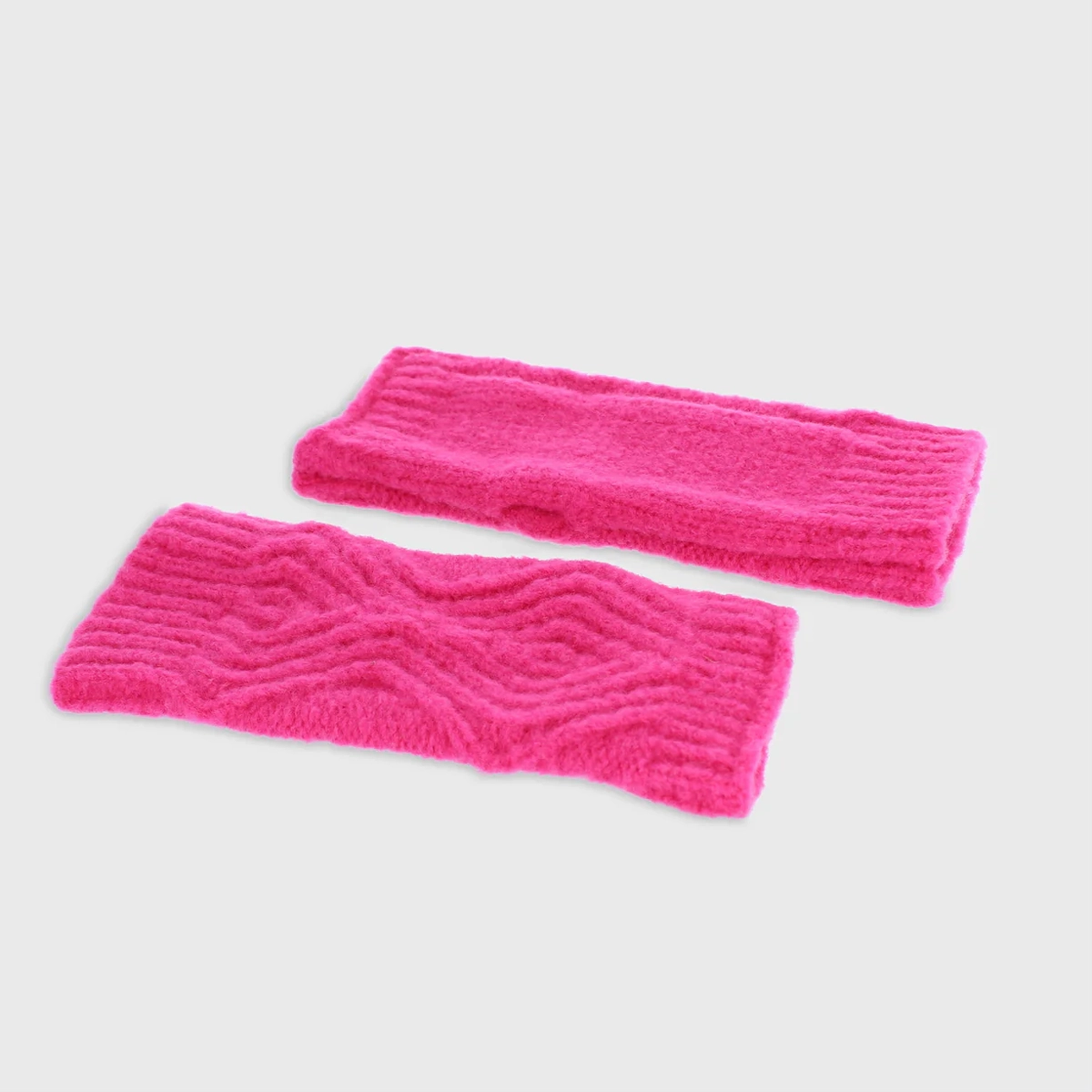 Millie Mae - Roxy Wrist Warmers - Knitted Fingerless Gloves - Hot Pink - FE04829