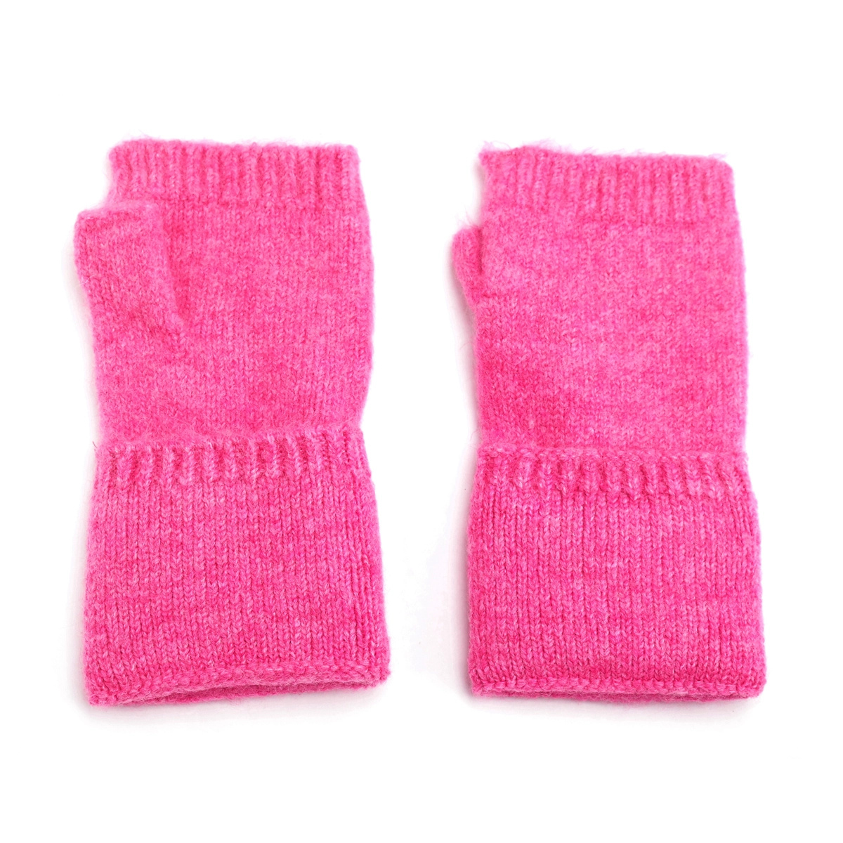 Mis Sparrow - Knitted Fingerless Gloves - Fuchsia - GL28