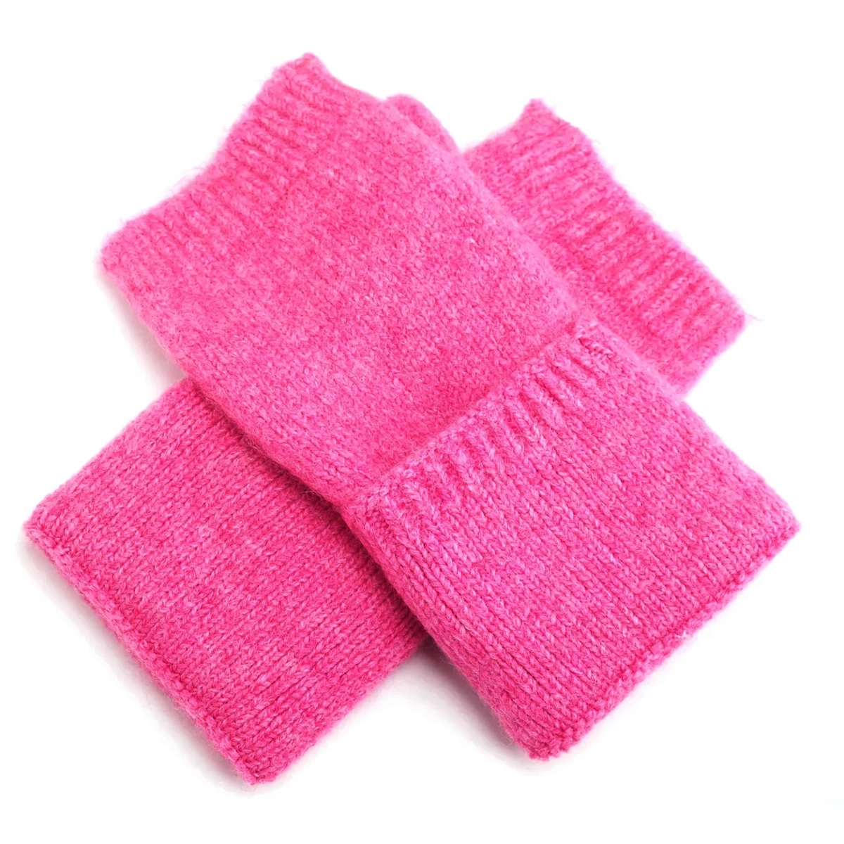 Mis Sparrow - Knitted Fingerless Gloves - Fuchsia - GL28