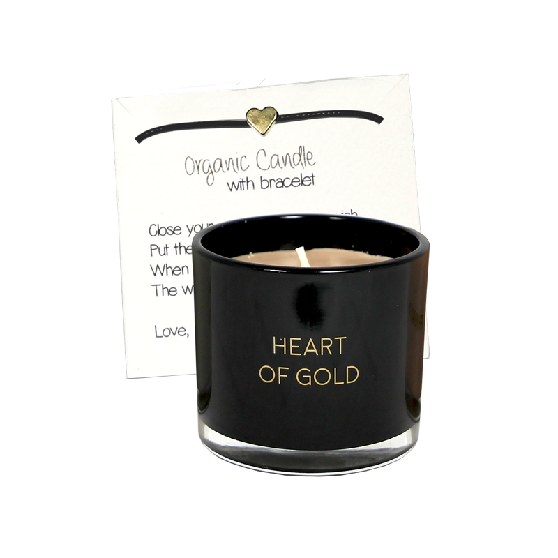 My Flame - Organic Candle with Bracelet - Heart Of Gold