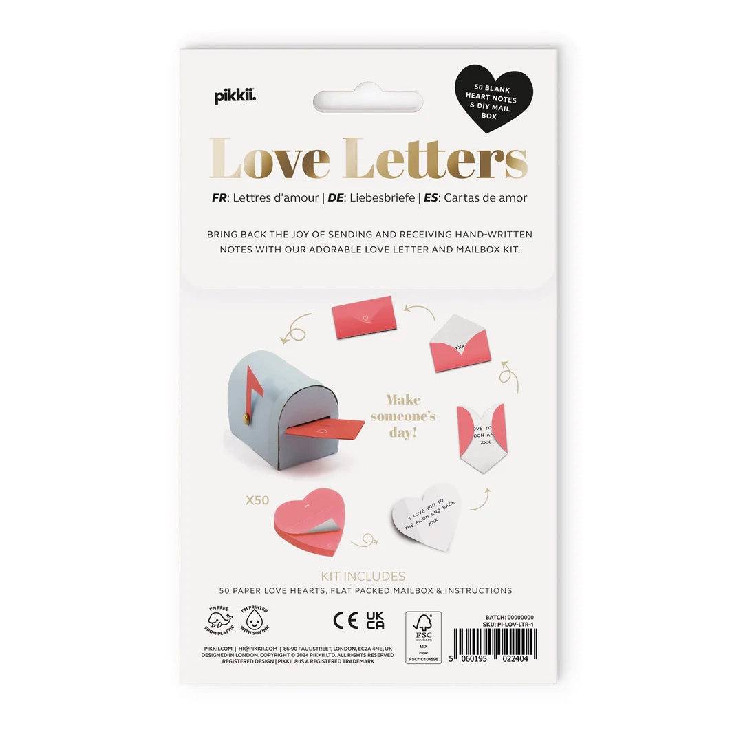 Pikkii - Love Letters and Mailbox Kit - PI-LOV-LTR-1 Back