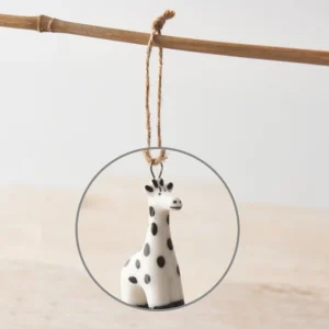 Porcelain Animals Hanging Giraffe - 024854 Close Up