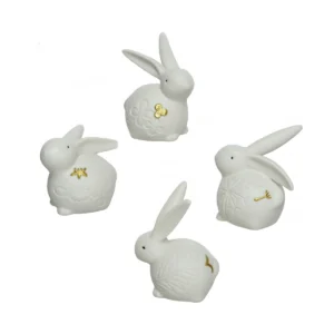 Sitting Rabbits With Gold Accents - Collection