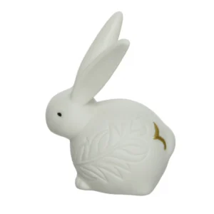 Sitting Rabbits With Gold Accents - Fern
