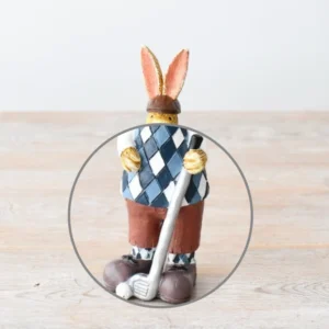 Standing Rabbit - Golfer and Club - 214202 Close Up