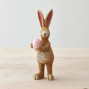 Standing Rabbit Holding - Pink Easter Egg 20016