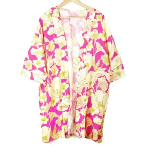 POM - Kimonos - Pink & Lime Mix Tropical Floral Print - !0077