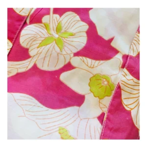POM - Kimonos - Pink & Lime Mix Tropical Floral Print - !0077 Close Up