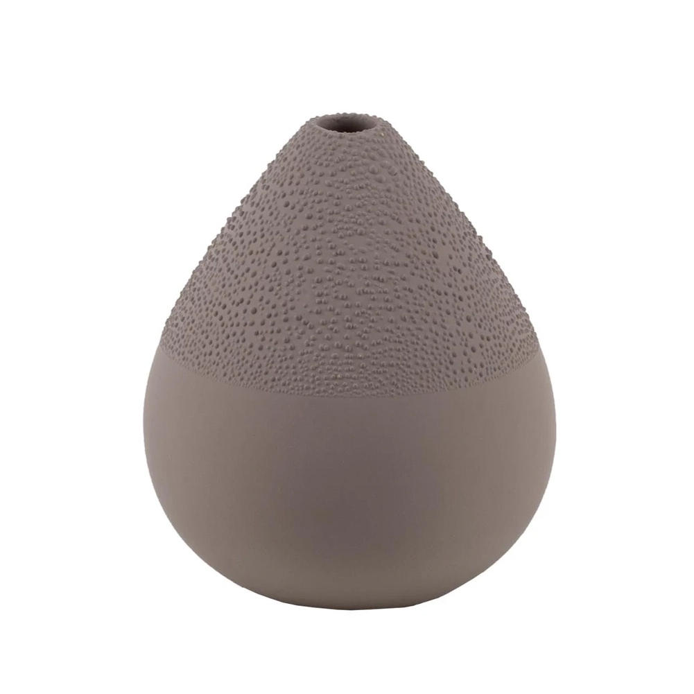 Rader Porcelain Beaded Bud Vases - Powder Greys