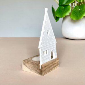 Light Object Gingerbread House with Heart Tea Light Holder by Rader - Image 3