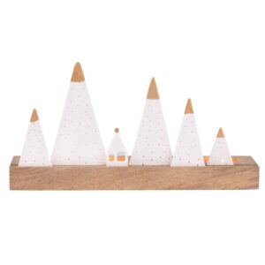 Porcelain Light Object - House with Hills Lit Up