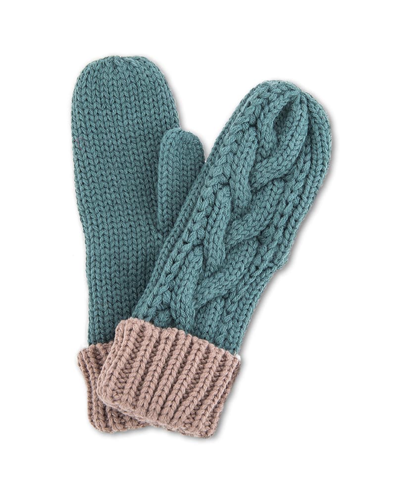 Charlotte Mittens Teal Camel by Powder Design