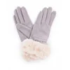 Powder - Tamara Wool Fur Cuff Gloves - Moss Grey - TAM6