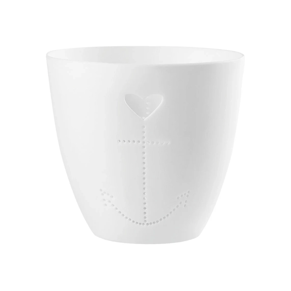 Rader Design - Poetrylight Heart Anchor Porcelain Tealight Holder - R17010