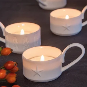 Rader Design - Porcelain Star Handled Tealight Holder - R89572 Collection