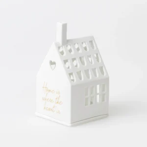 Rader Design - Porcelain Tealight House - Home is where the heart is - 17483 Front