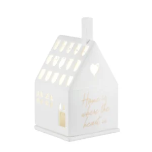 Rader Design - Porcelain Tealight House - Home is where the heart is - 17483 Lit Up