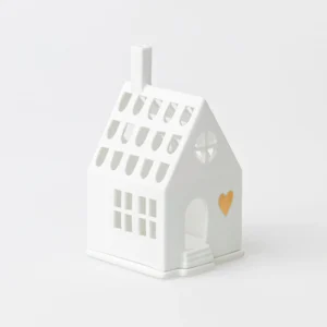 Rader Design - Porcelain Tealight House - Home is where the heart is - 17483 Side