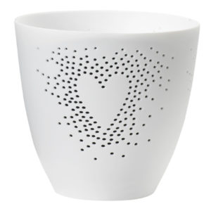 Poetrylight Porcelain Heart Tealight Holder by Rader - Image 2