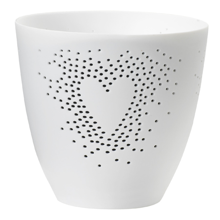 Poetrylight Porcelain Heart Tealight Holder by Rader - Image 2