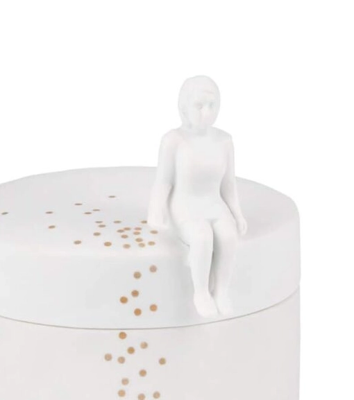 Rader Porcelain Trinket Box - Confetti - Close up